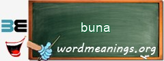 WordMeaning blackboard for buna